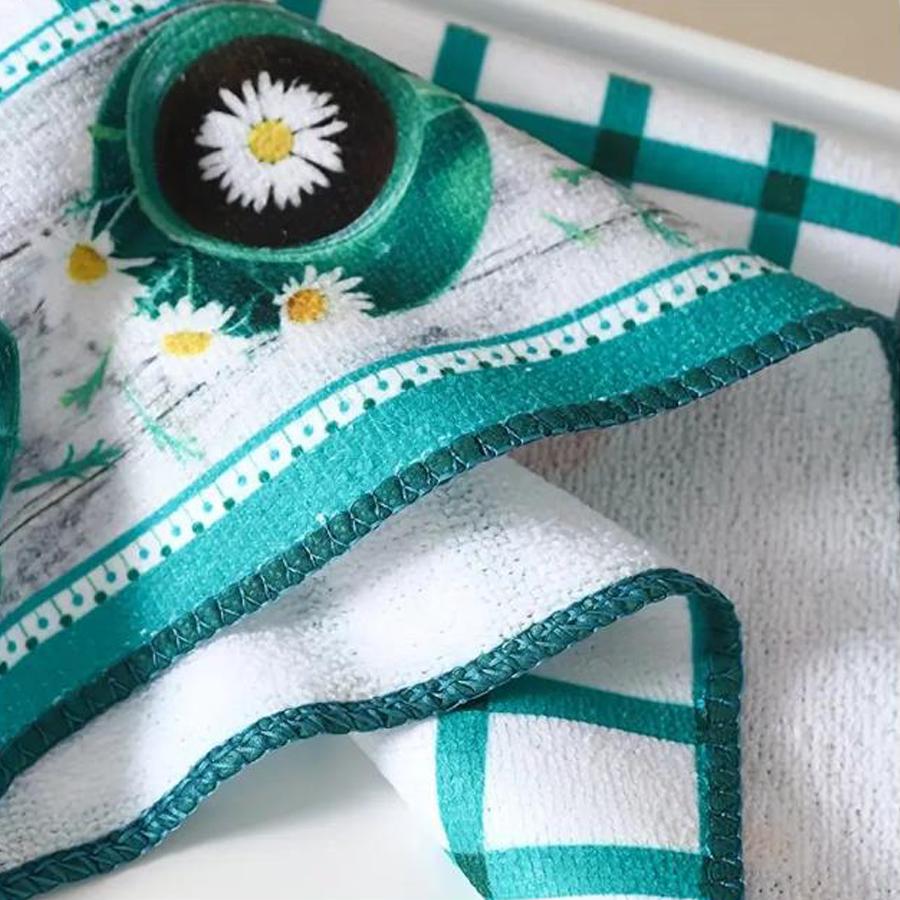 6er-Pack, Küchenhandtücher im lustigen und minimalistischen Stil, farbenfroher bedruckter dekorativer Stoff, weich und saugfähig, festliche Geschirrtücher, Reinigungsmittel.