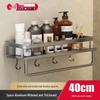 JINGRUIXIANG No-Drill Stainless Steel Bathroom Shelf