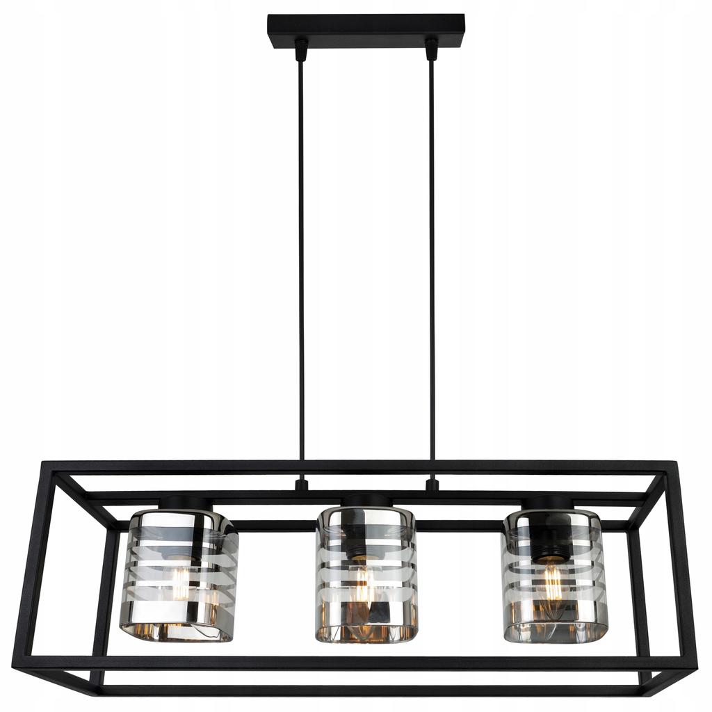 HANGING LAMP CAGE ELEGANT GLASS SHADE