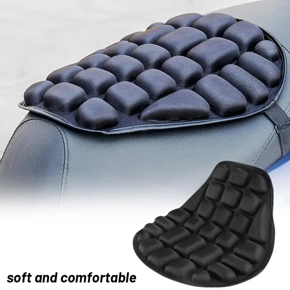 Universal Motorcycle Seat Cover - Breathable Pressure Relief Cushion for Motorbike & Electric Bike Shock Absorption