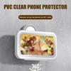 Waterproof Bathroom Phone Mount Suction Cup Mobile Phone Box with Clear Anti-Fog Lid Rotatable Splash-Proof Phone Holder for Kitchen Shower