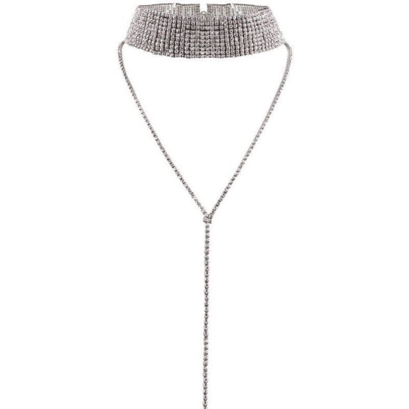 Colier de lux ușor de nișă Tassel Flash Diamond, cravată feminină, lanț de claviculă de înaltă calitate, lanț de gât