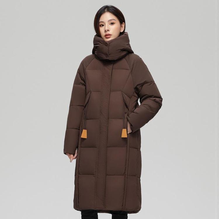 Women Winter Down Jacket Korean Style Loose Long Hooded Warm Coat