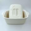 White Pickle Bowl with Drainer, Made In Japan, Refrigerator Safe