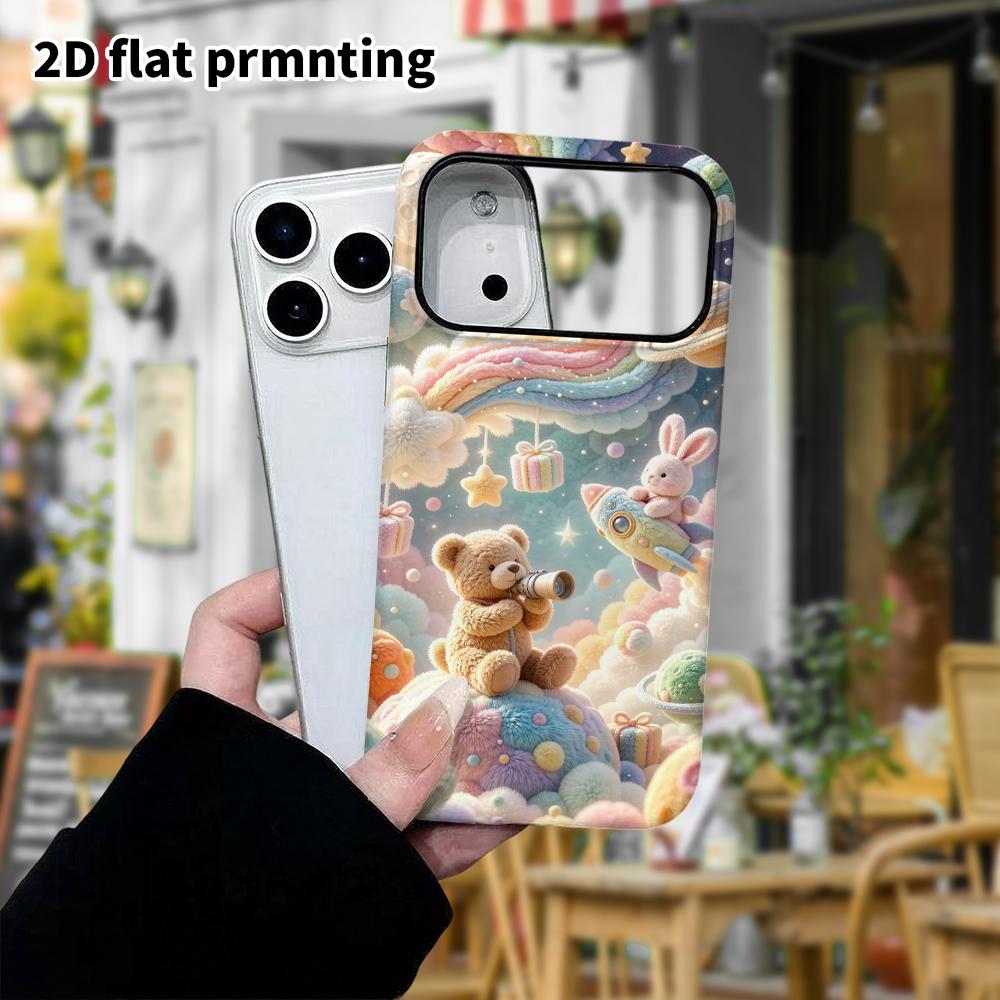 Phone Case: 2D flat, fits iPhone 18, 17, 16, 15, 14, 13, 12Pro protective case, space fantasy world, perfect Christmas and Halloween holiday gift