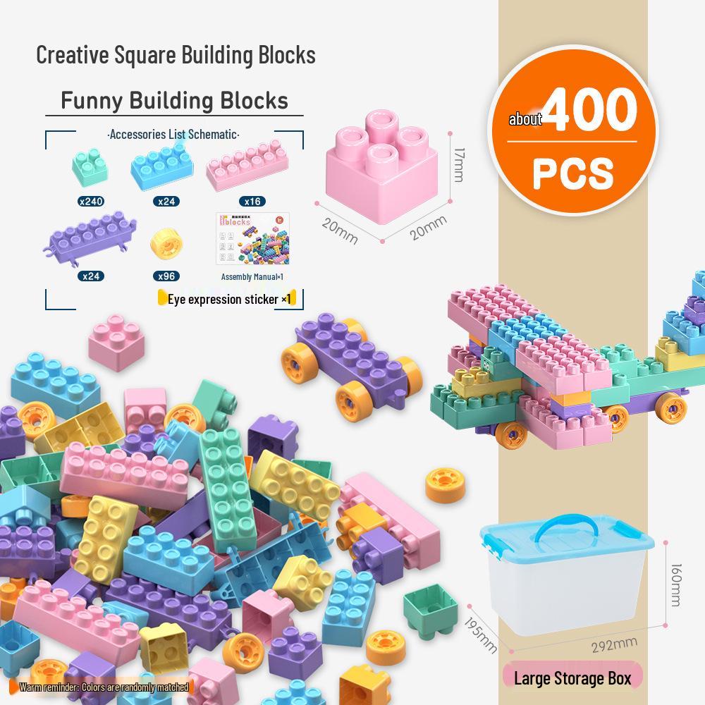 New Dual-Color Children's Building Blocks: Assembled Puzzle & Educational DIY Toys for Early Learning