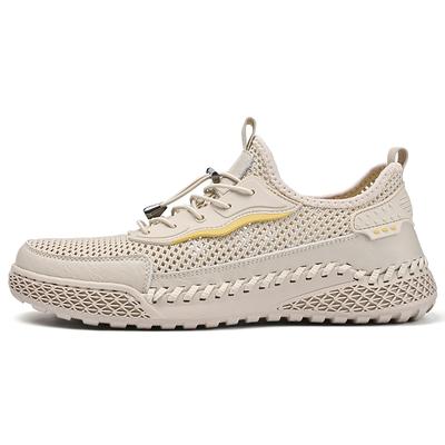 Men's Mesh Shoes Summer Handmade Quality Sandals Casual Breathable Outdoor Hiking Fashion Designer Luxury Tennis Sneakers
