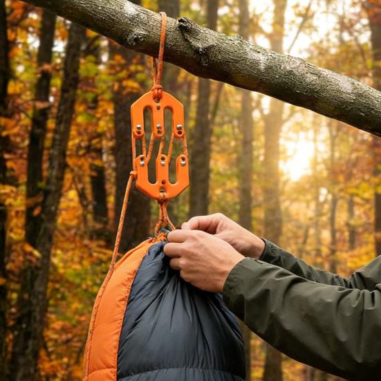 2Pcs Tackle Hunting Game System Ultralight Game Block Pulley Hoist Backcountry Garage