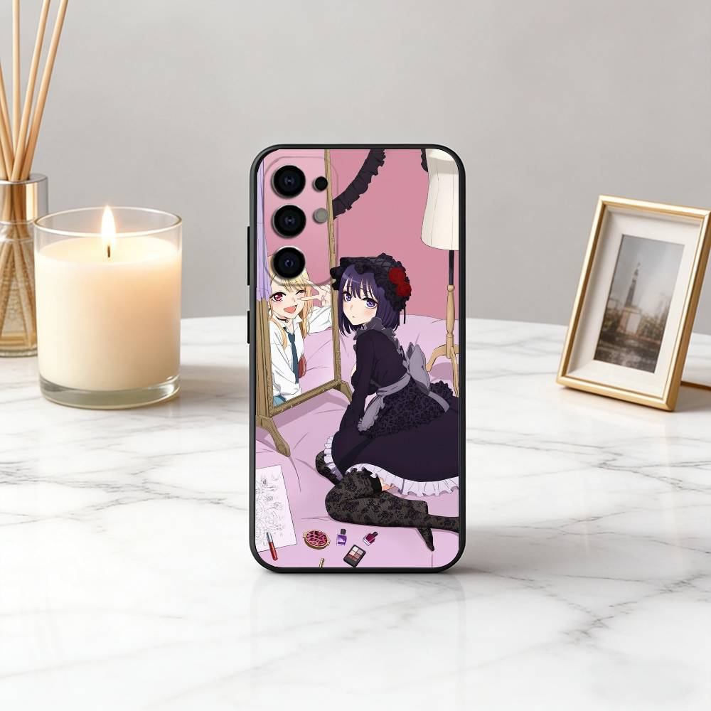 

My Dress-Up M-Marin cosplay Phone Case Black Silicone Soft For Samsung S25,S24,S21,S22,S23,S30,Ultra,S20,Plus,Fe,Lite Samsung S25