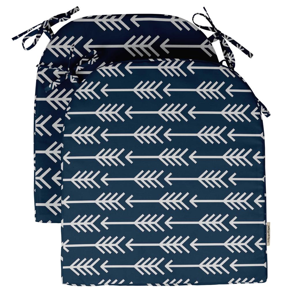 Vargottam Non Slip Dining Chair Cushion U-Shaped Printed Indoor Outdoor Chair Pads Home Decor Reversible & Machine Washable