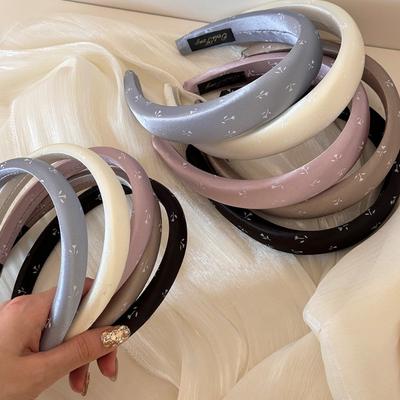 High-end Floral Small Headband with A High Crown, Wide-edge Hair Press Hairband, Face Washing Hairband