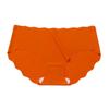 Ice Silk Mid-Waist Wave Edge Women's Triangle Panties - Summer Thin Style, Solid Color