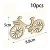 DIY Wooden Mixed Bicycle Shape Garniture Handmade Crafts Slices Home Decoration Accessories Scrapbooks Painting