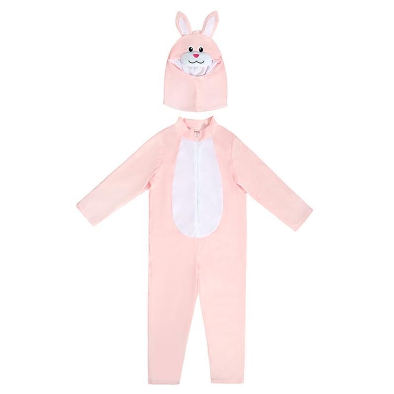 

Kids Easter Execution Costume Long Sleeve Printed Outfit Safe Textile For School Costume Parties And Photography XL розовый