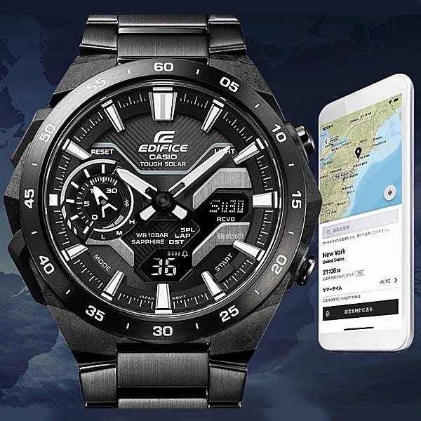 Casio Warranty WINDFLOW 10 ATM Water Resistant Solar Watch Special Included EDIFICE ECB-2200YDC-1AJF Men's