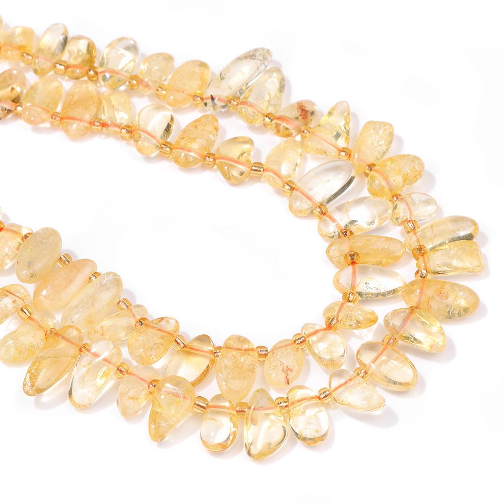 7-16mm Irregular Natrural Yellow Citrine Beads Charm Loose Chip Spacer Gems Crystal Beads For Jewelry Making Accessories