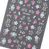 1PC 5D Floral Nail Stickers, Pink Blue Flower Butterfly Heart French Line, Spring Acrylic Decals Slider for Manicure Gift
