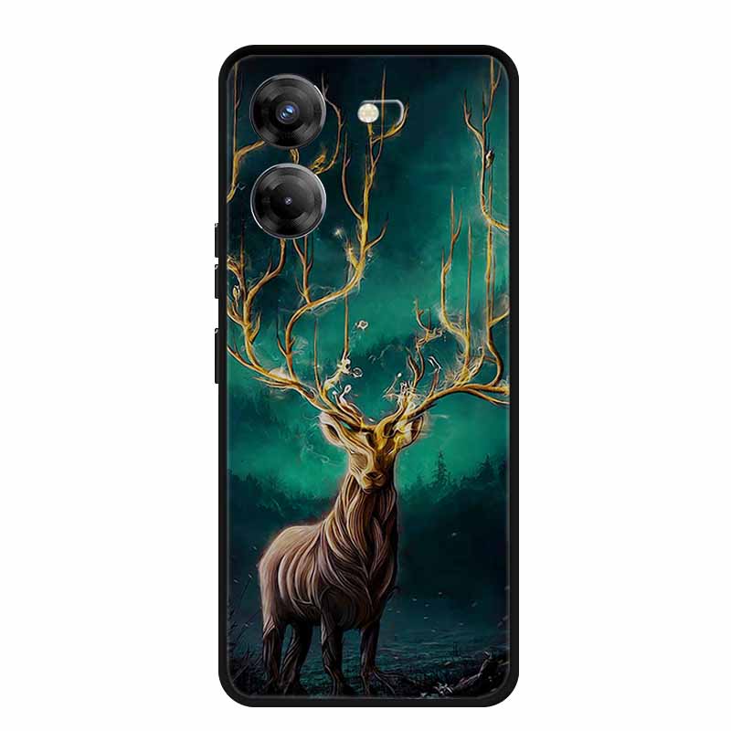 For Tecno Pova 5 Phone Case 6.78" Coque Black Bumper Silicone Soft Back Cover Case For Tecno Pova 5 Case Pova5 Funda Para Capa