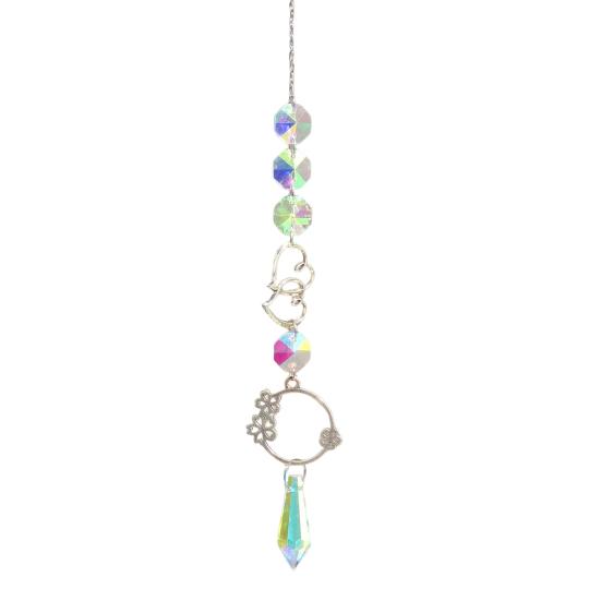 Star Sun Catcher Faux Crystal Prism Rainbow Maker Stars And Moon Colorful Hanging Suncatcher for Window Home Garden Decoration