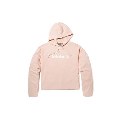 Felpa casual in pile larga con cappuccio da donna top rosa chiaro A6AZ2-662
