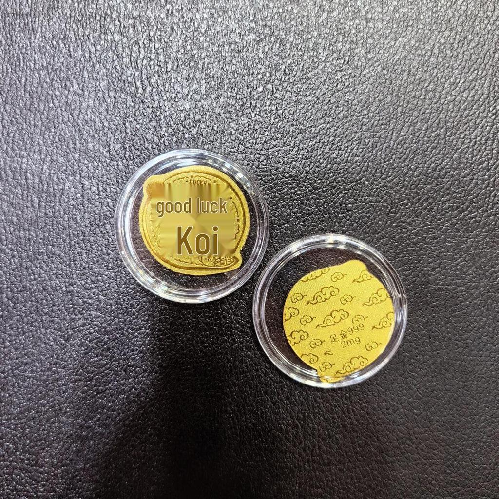 Gold Mobile Phone Sticker 999 Pure Gold - Prosperity & Wealth Charm Gift
