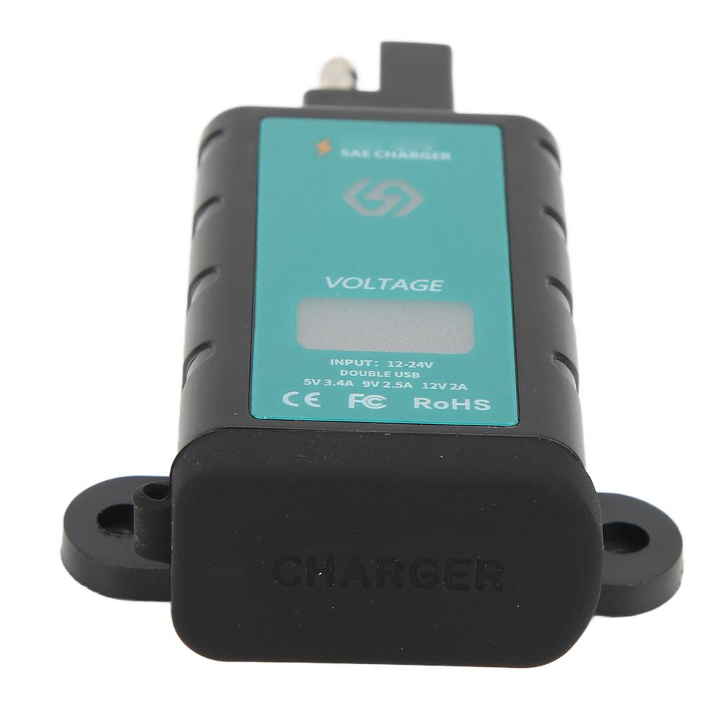 Motorcycle Fast Charger 1224V IP66 Waterproof with 1m Cable SAE To USB TypeC Adapter for Phone Tablet