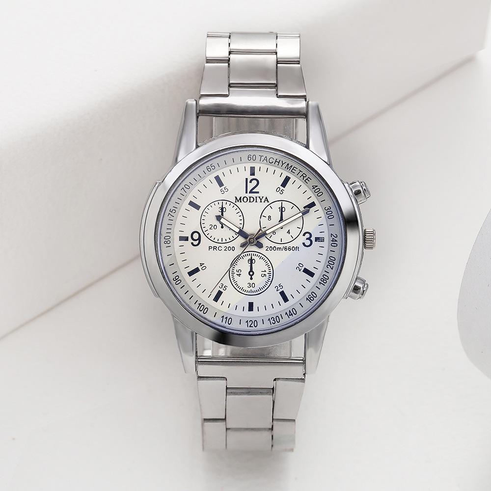 Men's Stainless Steel Blue Light Quartz Fashion Watch