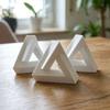 Funny Geometric Optical Illusion 3D Printed Triangle Illusion Figurine  Home Office