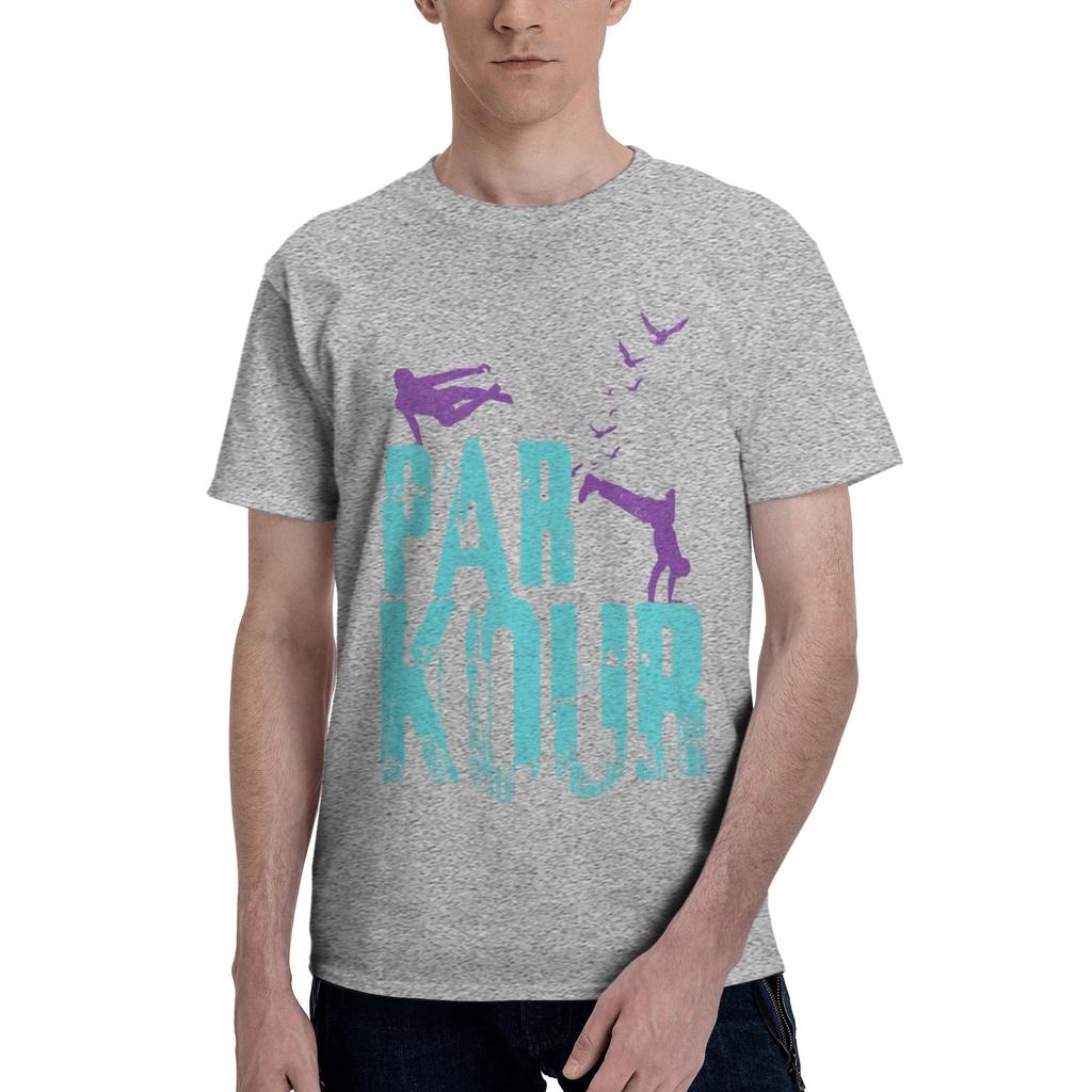 Cool Print Men T Shirt Parkour Vintage Tees Short Sleeve Round Collar Cotton Printed Clothing TShirt