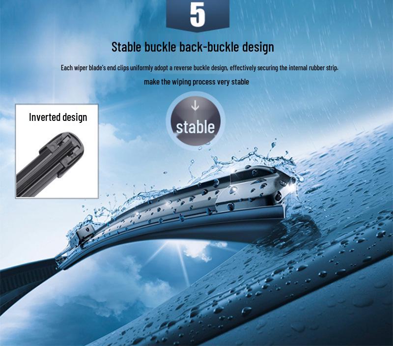 Frameless Universal Wiper Blade for Volkswagen Jetta - Multifunctional 6-Layer Design