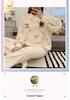 Petite Women's Coral Fleece Pajamas for Outdoor Wear, Cute Flannel Home Set, 2024 Autumn/Winter Collection