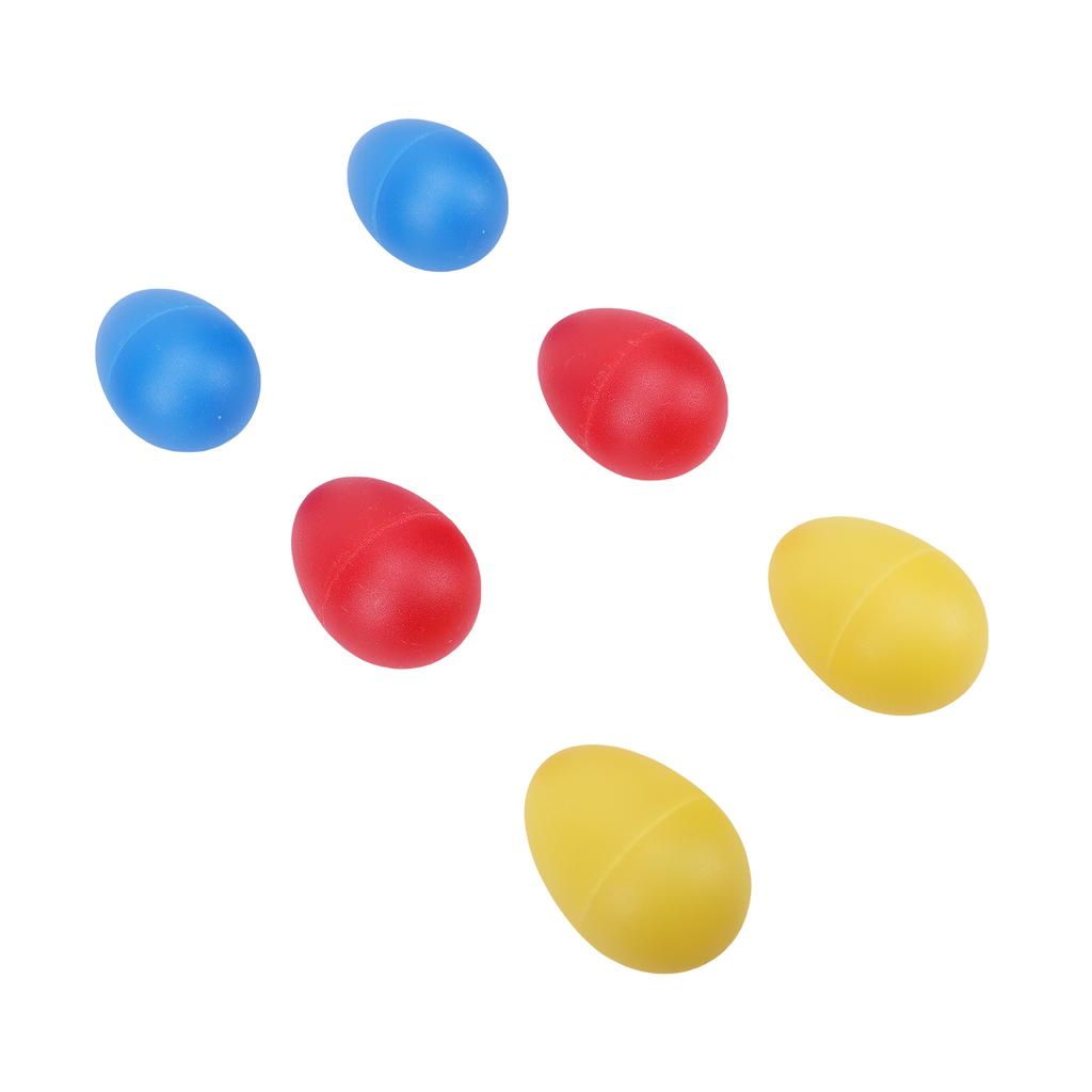 12Pcs Plastic Egg Shakers Percussion Instruments Easter Party 3 Colors Lightweight Educational Rhythm Tool for