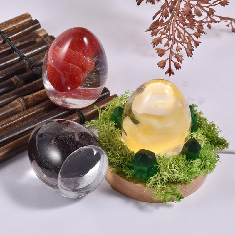 3D Dragon Egg Resin Molds Silicone Keychain Mold,3D Animal Ornaments Mold Dragon Egg Night Light Mold for DIY Crafts