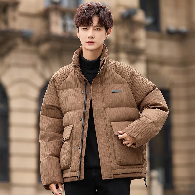 

Пуховик зимняя мужская элитная Sense Trend Ruffian Handsome теплая утолщенная короткая мужская куртка 4XL