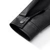 New leather jacket men's spring and autumn men's lapel jacket fashion top windproof casual large size tooling jacket