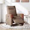 VidaXL Fauteuil inclinable de massage électrique marron tissu 3324001