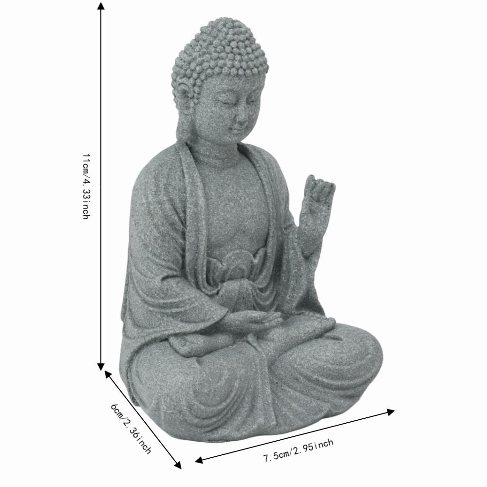Grüner Sandstein Grüner Sandstein Buddha Tischplatte Statue Fensterbank Stein Ausstellungsstück