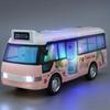 School Bus Toys Cars Die Cast Plastic Little Cars City Bus With Sound And Light Up Friction Powered Cars Play Toys Gift For Kids