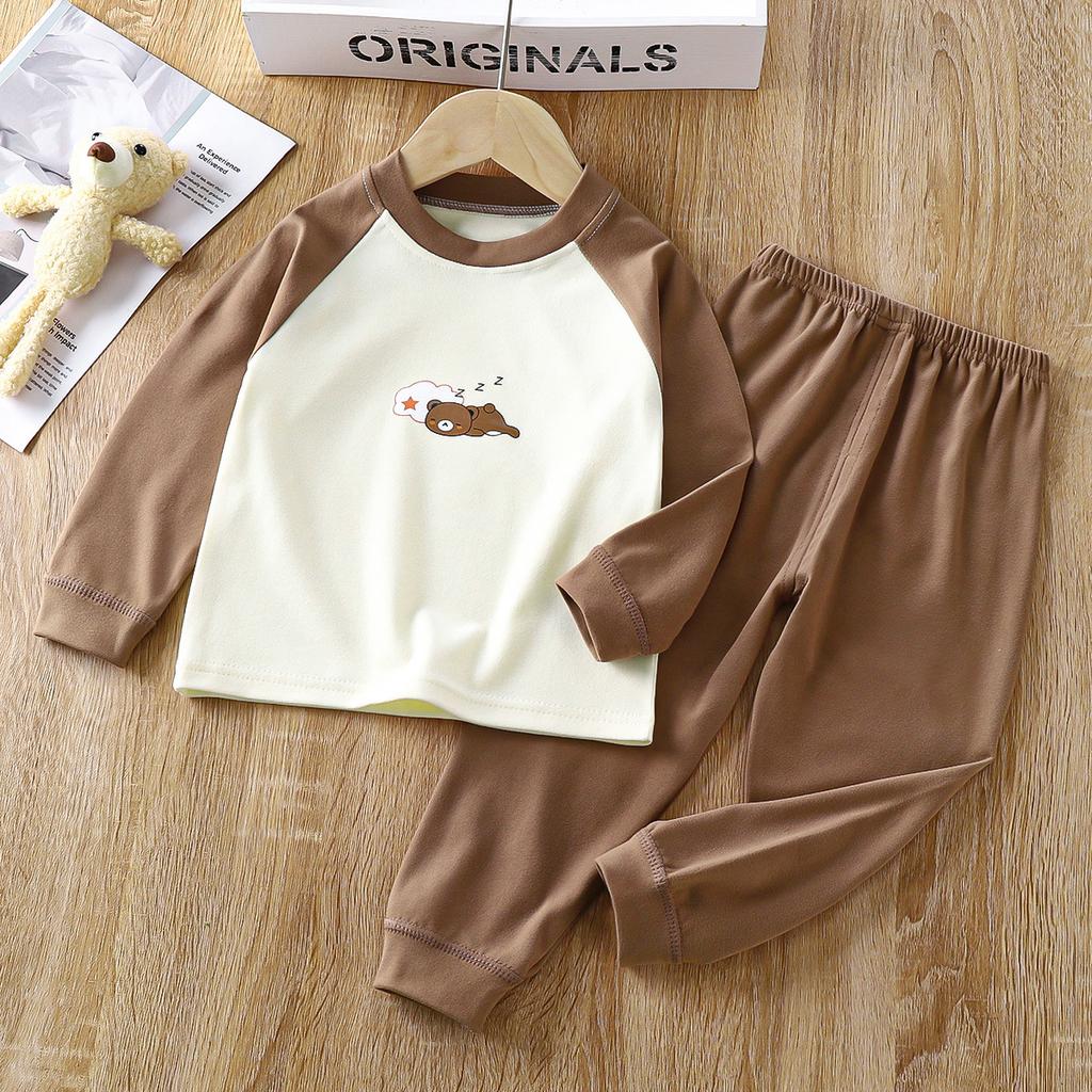 Children's Cotton  Clothes And Long Johns Underwear Set Home Clothes For Boys And Girls Children's Clothing Pajamas