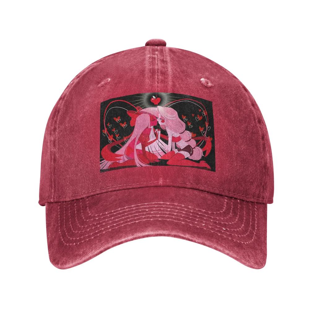 Charlie And Vaggie Valentines Hazbin Hotels Denim Cap Casual Baseball Caps Adjustable Hat Summer Unisex Baseball Hats