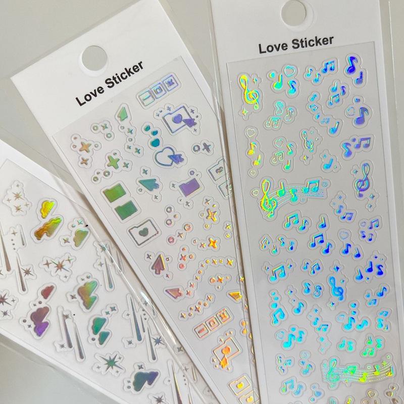1PCS New Cute Deco Stickers Photocard Decor Kawaii Decorative Scrapbooking Decorative Stickers Kpop Korean Toploader Sticker