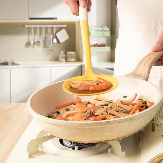 Spatulă Silicon Ciupercă pentru Gătit Răsucitor Rezistent la Căldură pentru Tigăi Antiaderente și Acoperite Ustensilă Sigură de Bucătărie pentru Gătit