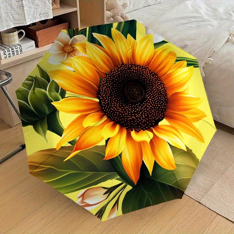 1pc Sunflower, Yellow Themed High-quality Umbrella,Automatic Opening and Closing Umbrella,Multi-functional Umbrella G0811311