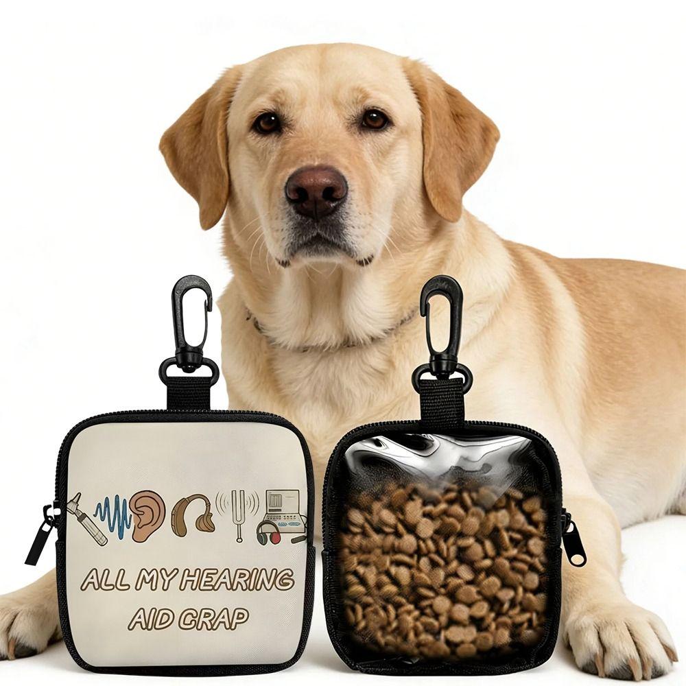 Mini Size Dog Treat Pouch Lightweight Portable Pet Training Pouch Leak-proof With Hook Pet Snack Pouch Dog Training Accessories
