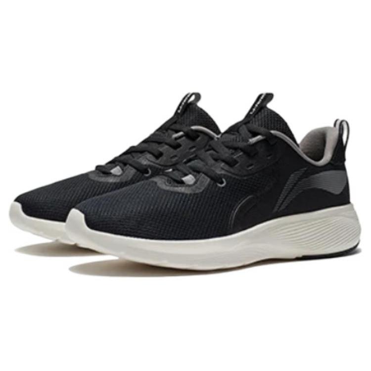 Li Ning Abrasion Resistant Low top Running Shoes Men's Black ARSS027-2