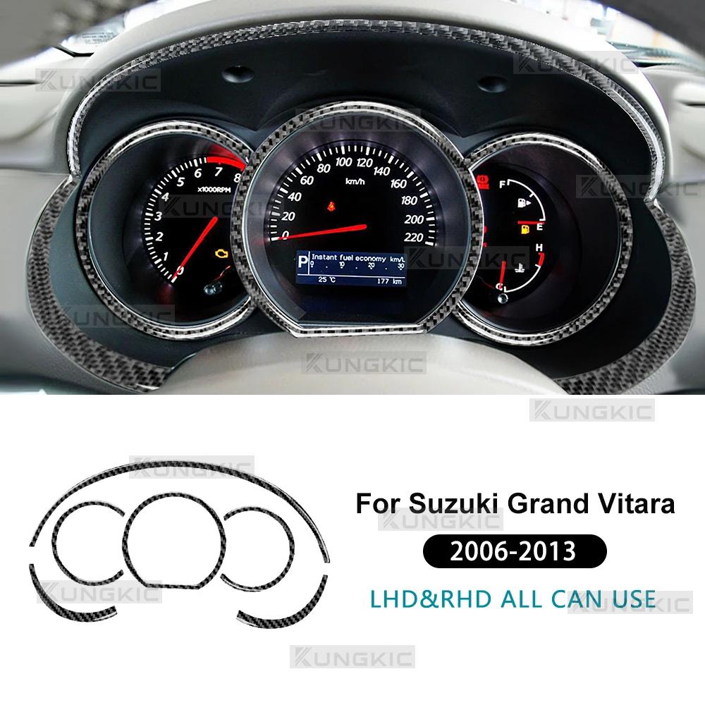 Carbon Fiber Interior Sticker Set for Suzuki Grand Vitara 2006-2013 Dashboard Air Vent Speedometer Trim Speedometer
