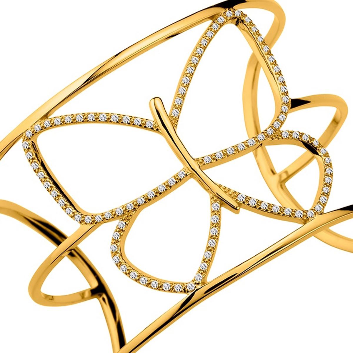 

Altesse [R5698] - Bracelet plaqué or Cleopatra blanc doré - 60x40 mm (papillon)