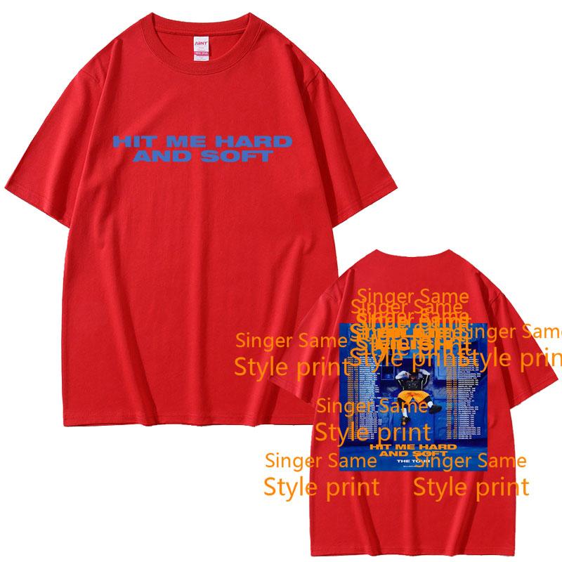 Uderz Mnie Mocno i Delikatnie Ten Sam Styl Nadruk Koszulki Unisex Moda Muzyka Pop Koszulki Unisex Codzienny Luźny T-shirt Krótki Rękaw