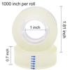 OWLKELA 6 Rolls Transparent Tape Refills, Clear Tape, All-Purpose Transparent Glossy Tape for Office, Home, School