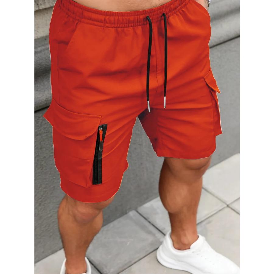 Men's Casual Shorts, Woven, Non-Stretch Fabric , Soft & Comfortable , Simple Solid Color Design , Ideal for Outdoor Jogging